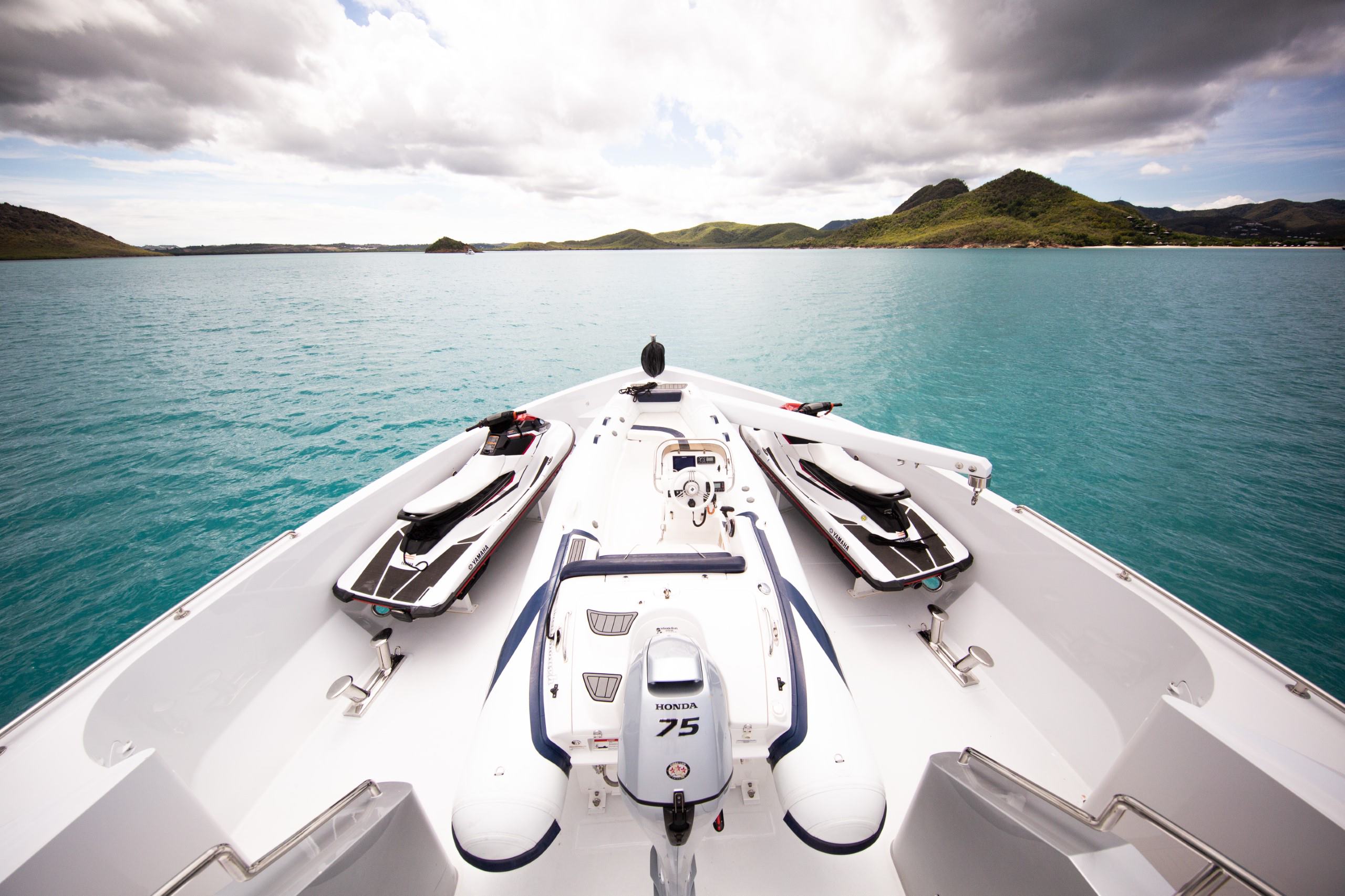 Tender Image Gallery Aerial With A Tender With Water Toys And